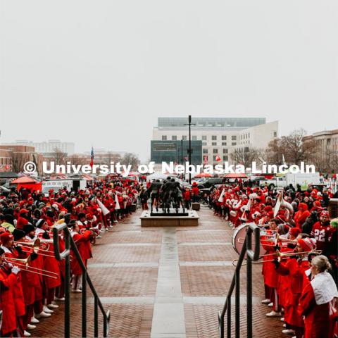 Unity walk at the Nebraska vs. Iowa State University football game. November 29, 2019. Photo by Justin Mohling / University Communication.