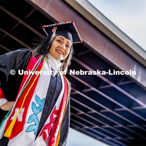 Angelica Solomon, a second-generation collegian, hopes to use her Nebraska Engineering degree to give back to Nebraska and the Winnebago community. December 12, 2019. Photo by Craig Chandler / University Communication.