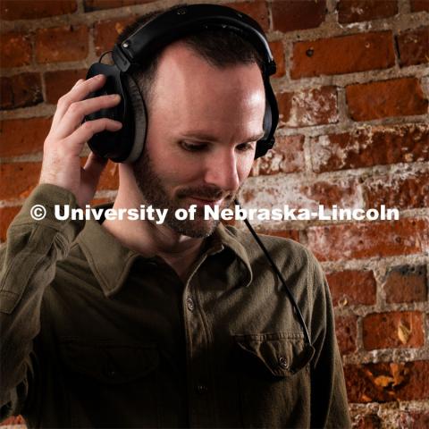 Studio portrait of Ryan Dee, Senior Web Developer, Office of University Communication. December 19, 2019. Photo by Greg Nathan / University Communication.