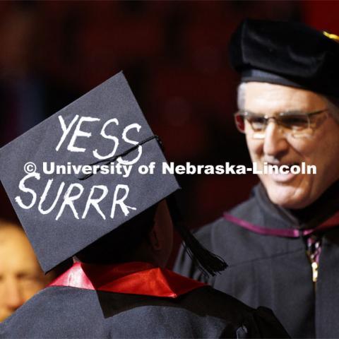 December Undergraduate commencement at Pinnacle Bank Arena. December 21, 2019. Photo by Craig Chandler / University Communication.