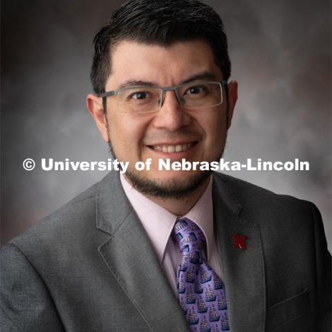 Studio portrait of Edgar Nieto-Lopez, Plant Pathology. January 10, 2020. Photo by Greg Nathan / University Communication.