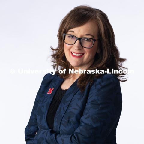 Studio portrait of Jessica Walsh, Assistant Professor, College of Journalism and Mass Communications. January 21, 2020. Photo by Greg Nathan / University Communication.