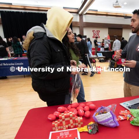 Student Organizations host the RSO Club Fair Springfest at the Nebraska Union. This event is a great opportunity for Recognized Student Organizations (RSOs) to recruit new members and highlight the organization’s activities. January 28, 2020. Photo by Gregory Nathan / University Communication.