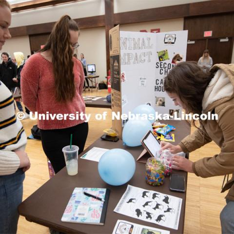 Student Organizations host the RSO Club Fair Springfest at the Nebraska Union. This event is a great opportunity for Recognized Student Organizations (RSOs) to recruit new members and highlight the organization’s activities. January 28, 2020. Photo by Gregory Nathan / University Communication.