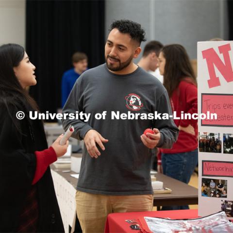 Student Organizations host the RSO Club Fair Springfest at the Nebraska Union. This event is a great opportunity for Recognized Student Organizations (RSOs) to recruit new members and highlight the organization’s activities. January 28, 2020. Photo by Gregory Nathan / University Communication.