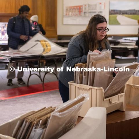 The UPC Nebraska Poster Sale in the City Campus Nebraska Union. January 28, 2020. Photo by Gregory Nathan / University Communication.