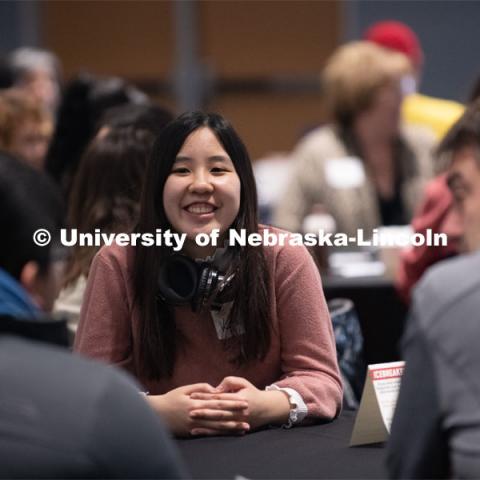 First Generation Nebraska kicks off its spring semester events with Welcome Back Waffles. It’s an opportunity to meet and network with other First-Generation students, faculty and staff and enjoy all you can eat waffles in the Willa Cather Dining Complex. January 29, 2020. Photo by Gregory Nathan / University Communication.