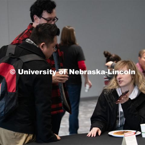 First Generation Nebraska kicks off its spring semester events with Welcome Back Waffles. It’s an opportunity to meet and network with other First-Generation students, faculty and staff and enjoy all you can eat waffles in the Willa Cather Dining Complex. January 29, 2020. Photo by Gregory Nathan / University Communication.