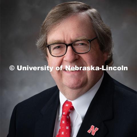 Studio portrait of John Specht, Business Manager for AVE Business Center. February 11, 2020. Photo by Greg Nathan / University Communication.