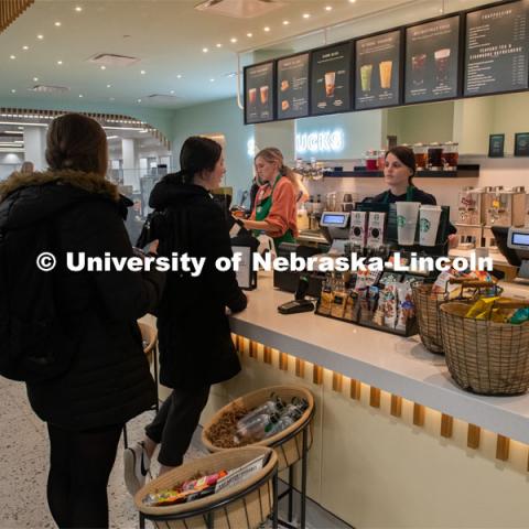 Students, Faculty and Staff enjoy the new sights from the renovation at the East Campus Union Open House. March 9, 2020. Photo by Gregory Nathan / University Communication.