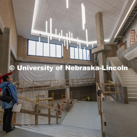 Students, Faculty and Staff enjoy the new sights from the renovation at the East Campus Union Open House. March 9, 2020. Photo by Gregory Nathan / University Communication.