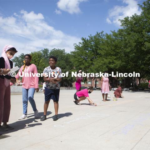 Say Her Name Rally began at the Nebraska Union and then the group marched to the Capitol. July 3, 2020. Photo by Elsie Stormberg for University Communication.
