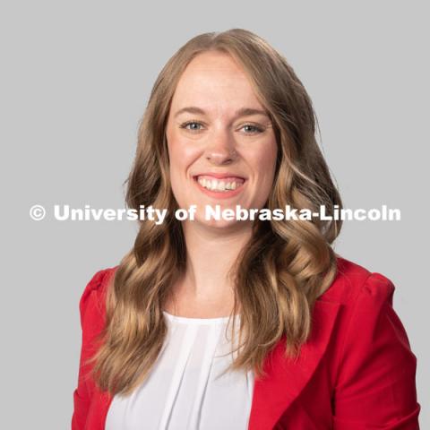 Studio portrait of Cassie Roth, Assistant Director, Residence Life. July 27, 2020. Photo by Greg Nathan / University Communication.