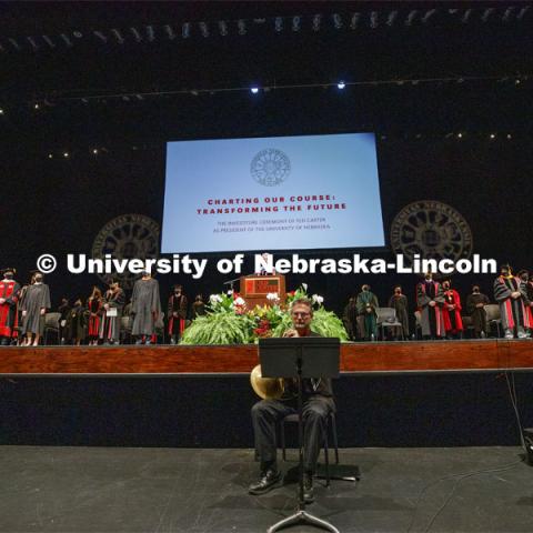 Nebraska University President Ted Carter investiture ceremony. August 14, 2020. Photo by Craig Chandler / University Communication.