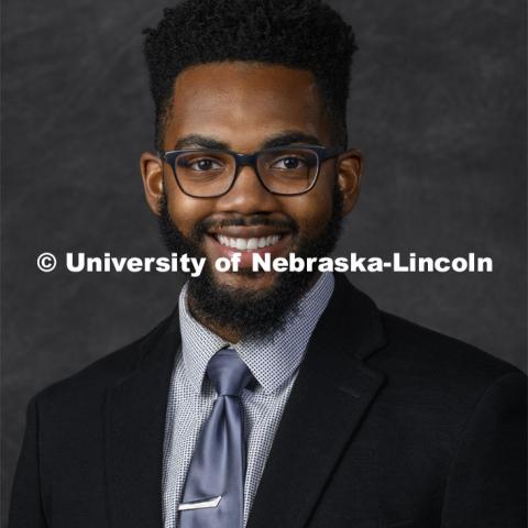 Studio portrait of Jabin Moore, University of Nebraska at Omaha, Student Regent. August 14, 2020. Photo by Greg Nathan / University Communication.
