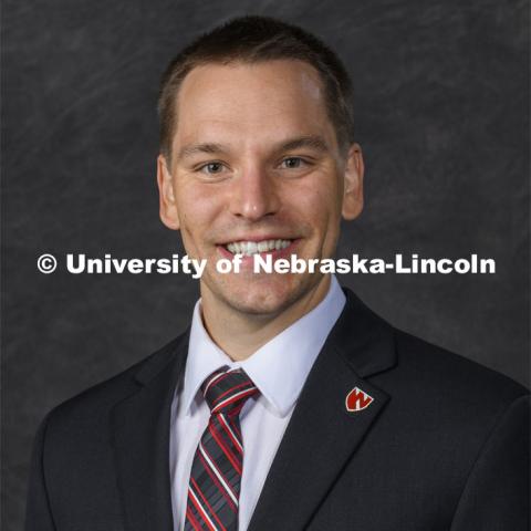 Studio portrait of Thomas Schroeder, University of Nebraska Medical Center, Student Regent. August 14, 2020. Photo by Greg Nathan / University Communication.