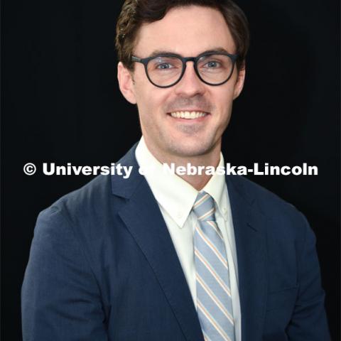Studio portrait of Brett Neely, Assistant Professor, Management, College of Business, New Faculty. August 19, 2020. Photo supplied by the College of Business/University of Nebraska-Lincoln.