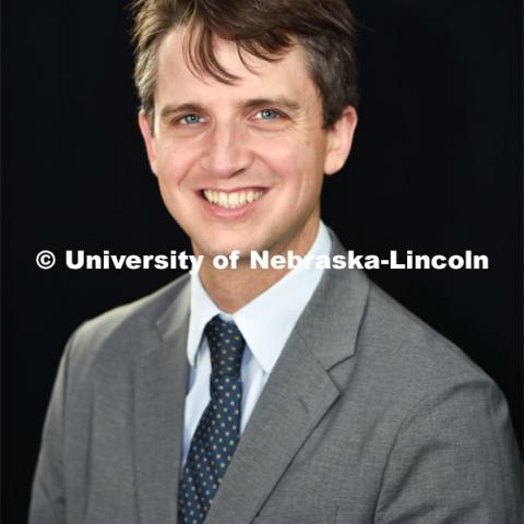 Studio portrait of Kyle Langvardt, Assistant Professor, College of Business, New Faculty. August 19, 2020. Photo supplied by the College of Business/University of Nebraska-Lincoln.