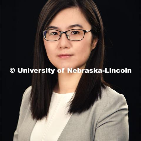 Studio portrait of Qian Chen, Assistant Professor, Department of Marketing, College of Business, New Faculty. August 19, 2020. Photo supplied by the College of Business/University of Nebraska-Lincoln.