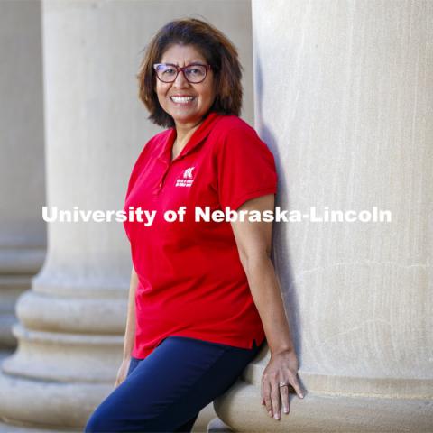 Catia Guerrero, administrative associate in the Department of Child, Youth and Family Studies, is celebrating five years of service with the University of Nebraska–Lincoln. October 13, 2020. Photo by Craig Chandler / University Communication.