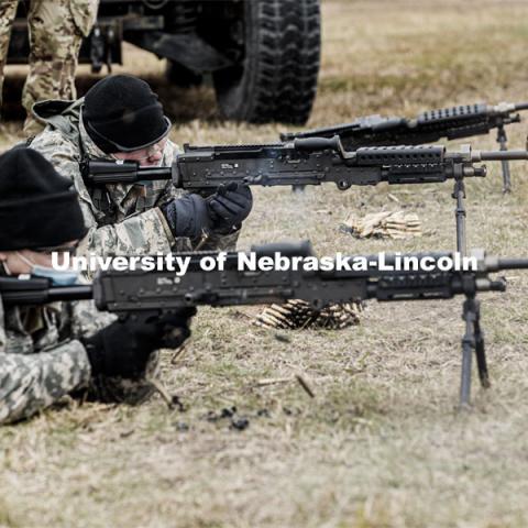 UNL Army ROTC Big Red Battalion holds yearly 3-day field exercises at the National Guard training area near Mead, NE. October 23, 2020. Photo by Craig Chandler / University Communication.