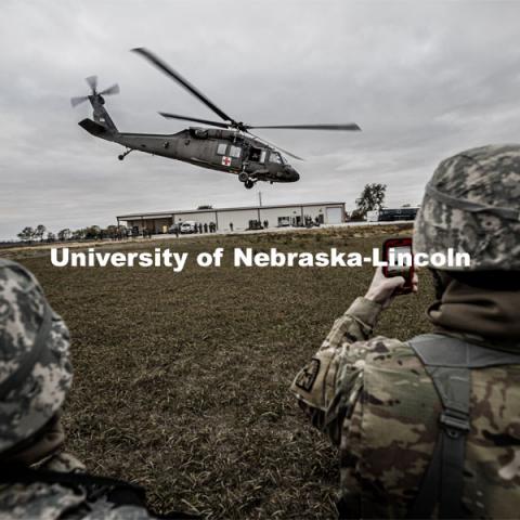 UNL Army ROTC Big Red Battalion holds yearly 3-day field exercises at the National Guard training area near Mead, NE. October 23, 2020. Photo by Craig Chandler / University Communication.