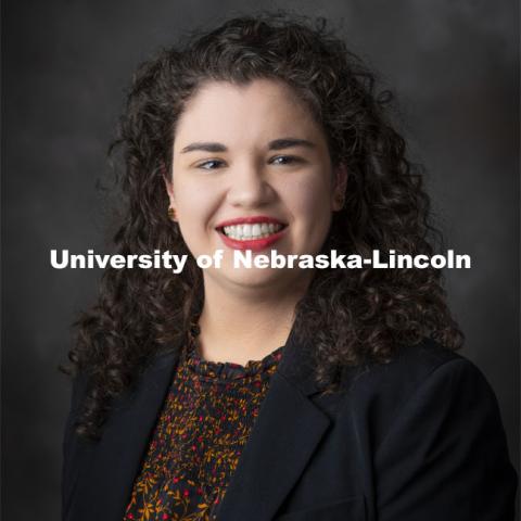 Studio portrait of Amelia Baumgardner, Office of Diversity and Inclusion. November 5, 2020.  Photo by Craig Chandler / University Communication.