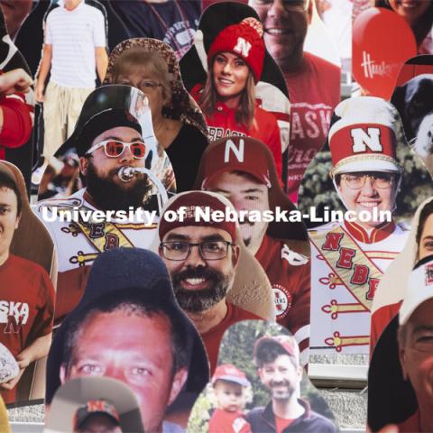 More than 6,000 corrugated plastic cutouts fill the lower level of east stadium, the tunnel walk, and part of north stadium to remind the Huskers who has the Greatest Fans in College Football. November 12, 2020. Photo by Craig Chandler / University Communication.