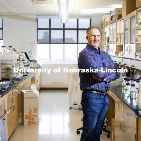 Andy Benson with the Nebraska Food for Health Center. January 22, 2021. Photo by Craig Chandler / University Communication