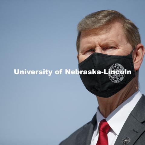 President Ted Carter, University of Nebraska. President Carter wears a mask due to the COVID-19 pandemic. March 8, 2021. Photo by Craig Chandler / University Communication.