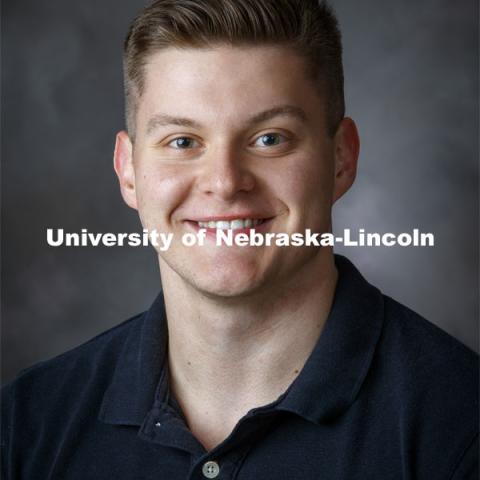 Studio portrait of Alex Christensen, Boren Scholar recipient. April 22, 2021. Photo by Craig Chandler / University Communication.  