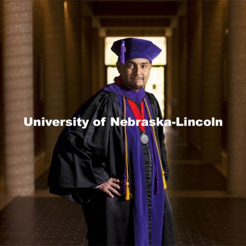 Mauricio Murga Rios is Nebraska U's first law grad to serve as an Immigrant Justice Corps Fellow. The honor will allow the May graduate to continue his passion to serve as a legal advocate for the immigrant community and will start in an immigration law fellowship in Florida this September. April 30, 2021. Photo by Craig Chandler / University Communication.  