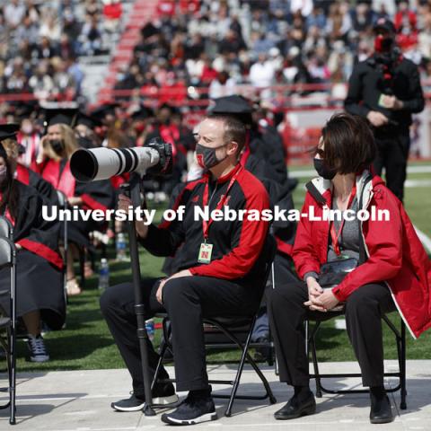 UNL Commencement in Memorial Stadium. May 8, 2021. Photo by Craig Chandler / University Communication.