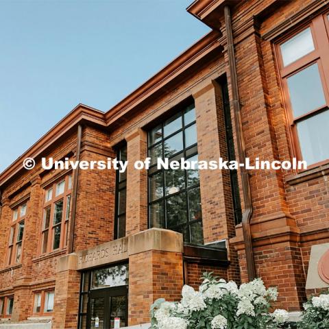 Exterior view of Richards Hall on City Campus. July 21, 2021. Photo by Katie Black / University Communication.