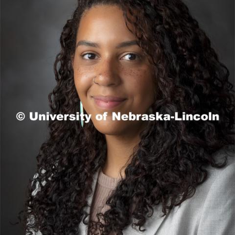 Studio portrait of Megan Cardwell, graduate assistant for inclusive leadership and learning, for Office of Diversity and Inclusion. July 21, 2021. Photo by Craig Chandler / University Communication.