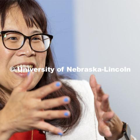 Lily Wang, Director of the Durham School of Architectural Engineering and Construction, Peter Kiewit Institute, Omaha, NE. July 26, 2021. Photo by Craig Chandler / University Communication.