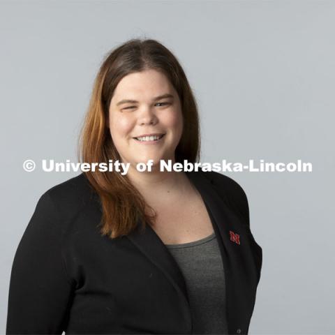 Studio portrait of Sarah Simon, Assistant Director, Office of Admissions. September 9, 2021. Photo by Craig Chandler / University Communication.