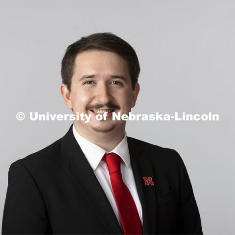 Studio portrait of Randy Thomas, Recruitment Specialist, Office of Admissions. September 9, 2021. Photo by Craig Chandler / University Communication.