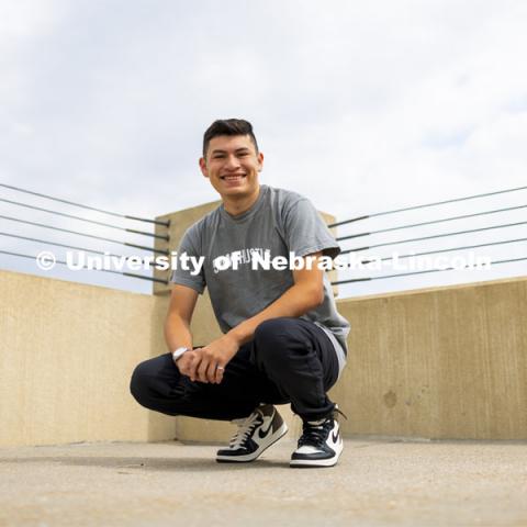 Edwin Mendez-Rodriguez started his company, 5AM Hustle, when he was 17 and with only $10. He now ships products to 46 states and 6 countries. He said his company is for the Hypebeast in everyone. Urban culture products, apparel, and accessories. September 20, 2021. Photo by Craig Chandler / University Communication.