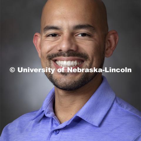 Studio portrait of Byron Chaves-Elizondo, Assistant Professor, Food Safety and Extension Specialist in the Department of Food Science and Technology. September 23, 2021. Photo by Craig Chandler / University Communication.