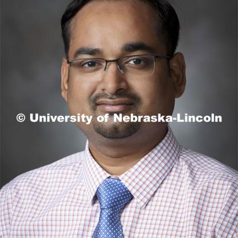 Studio portrait of Bikash Sahoo, Post-Doc Research Associate, Animal Science. September 29, 2021. Photo by Craig Chandler / University Communication.

