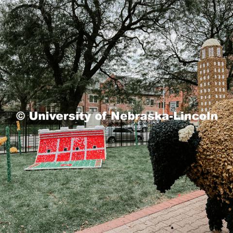 Homecoming 2021 yard displays. October 14, 2021. Photo by Craig Chandler / University Communication.