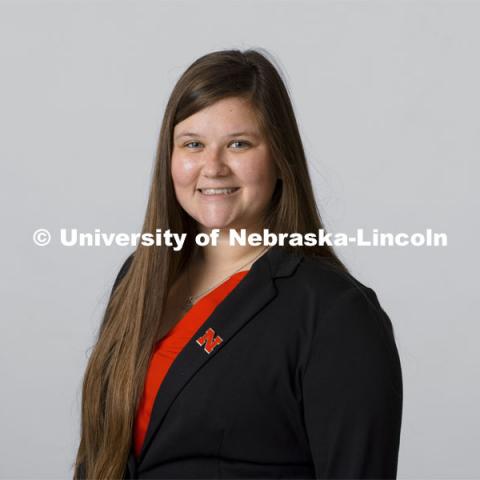 Studio portrait of Tegan Brooks, Recruitment Specialist, Office of Admissions. October 13, 2021. Photo by Craig Chandler / University Communication.