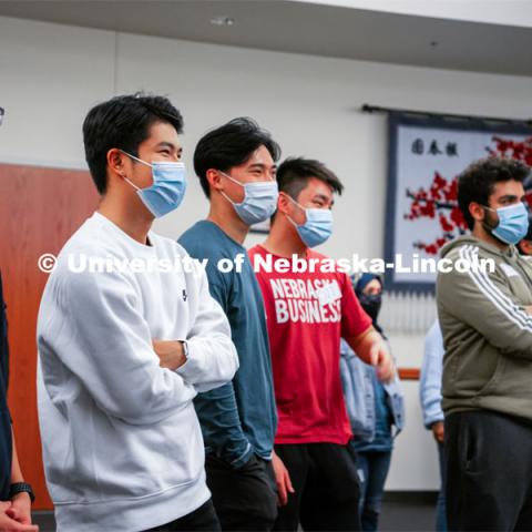 Vietnamese Student Association (Recognized Student Organization) plays their own version of Squid Games during their meeting. October 21, 2021. Photo by Jonah Tran / University Communication.