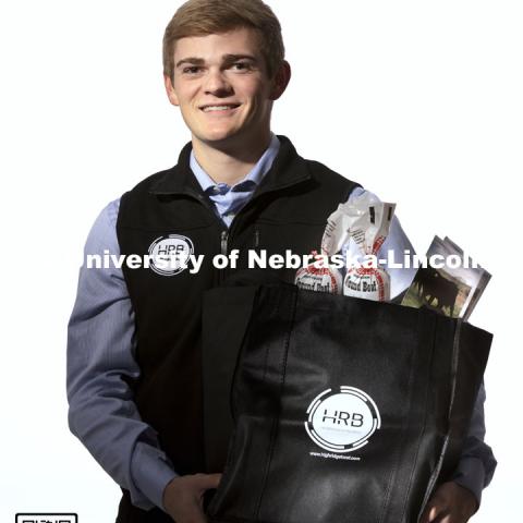 Wesley Wach, Enger Agribusiness Entrepreneur student. High Ridge Beef. November 1, 2021. Photo by Craig Chandler / University Communication.