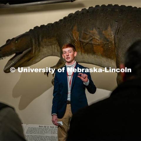 Isaac Alberts gives a pitch during the 3-2-1 Quick Pitch Competition on Thursday, November 11 at Morrill Hall. The competition is an annual event showcasing entrepreneurial, communication and presentation skills through a short “quick pitch” proposal for a new business venture. Competitors will have 3 minutes 2 pitch 1 idea. November 11, 2021. Photo by Jonah Tran / University Communication.