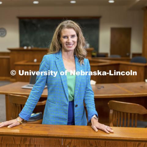 Professor Michelle Paxton, Director, Children's Justice Clinic and Center on Children, Families, and the Law, photoshoot for law college. November 12, 2021. Photo by Craig Chandler / University Communication.