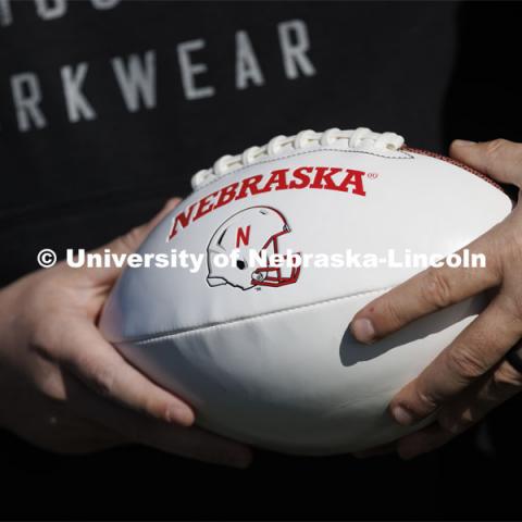 The honorary game ball is carried from Iowa City to Lincoln. Sixth annual The Things They Carry Ruck March, which began at Kinnick Stadium in Iowa City, Iowa, Nov. 17, and finishes at Memorial Stadium on Friday, Nov. 25. The march, which is organized by the University of Nebraska–Lincoln Student Veterans and University of Iowa Veterans Association organizations, is centered on raising awareness of the epidemic of veteran suicide. It also carries the game ball for the Husker-Hawkeye match-up. November 23, 2021. Photo by Craig Chandler / University Communication.