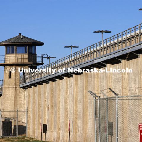 The Nebraska State Penitentiary (NSP) located in Lincoln, Nebraska is the oldest state correctional facility in Nebraska, opening in 1869. Until after World War I, it was the only adult correctional facility in the state. December 3, 2021. Photo by Craig Chandler / University Communication.