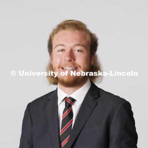 Studio portrait of Jackson Anderson, ASEM New Student Enrollment Orientation Leaders. December 10, 2021. Photo by Craig Chandler / University Communication.